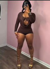 Load image into Gallery viewer, She So Tea Romper BROWN