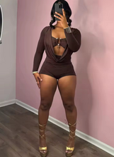 Load image into Gallery viewer, She So Tea Romper BROWN