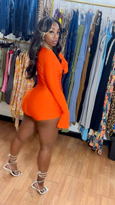 Serious Flirt Romper Orange