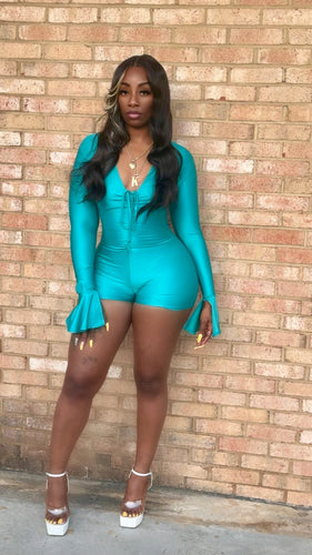 Serious Flirt Romper Blue