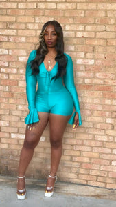 Serious Flirt Romper Blue