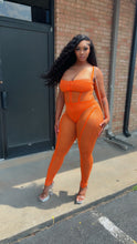 Load image into Gallery viewer, Bare Intentions Orange Jumpsuit